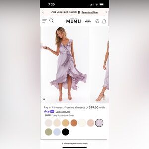 Never worn before show me your mumu size medium- ordered wrong size